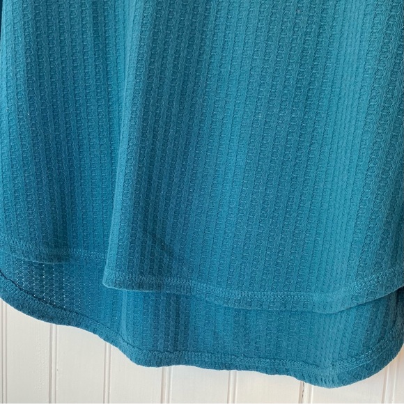 Chaser Teal long sleeve waffle hoodie, Large - Picture 6 of 8